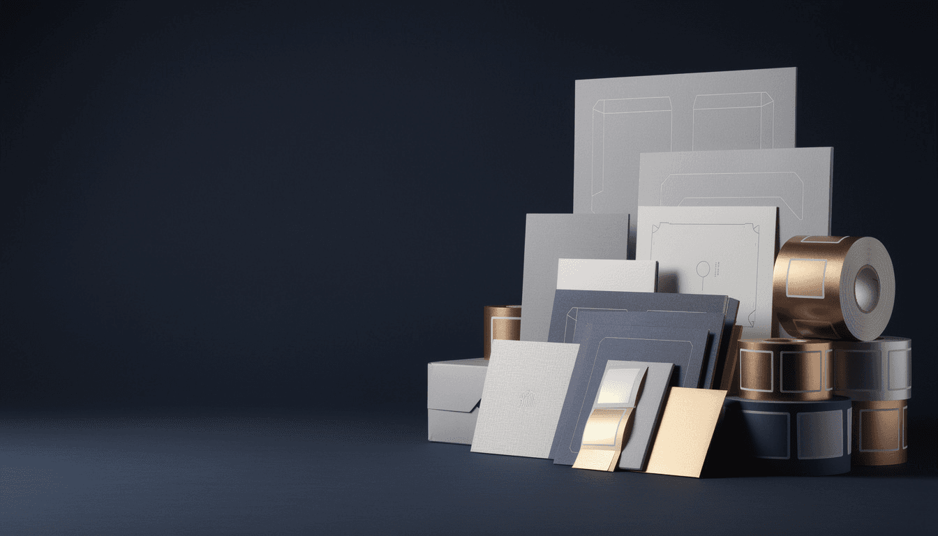Packaging and label production background