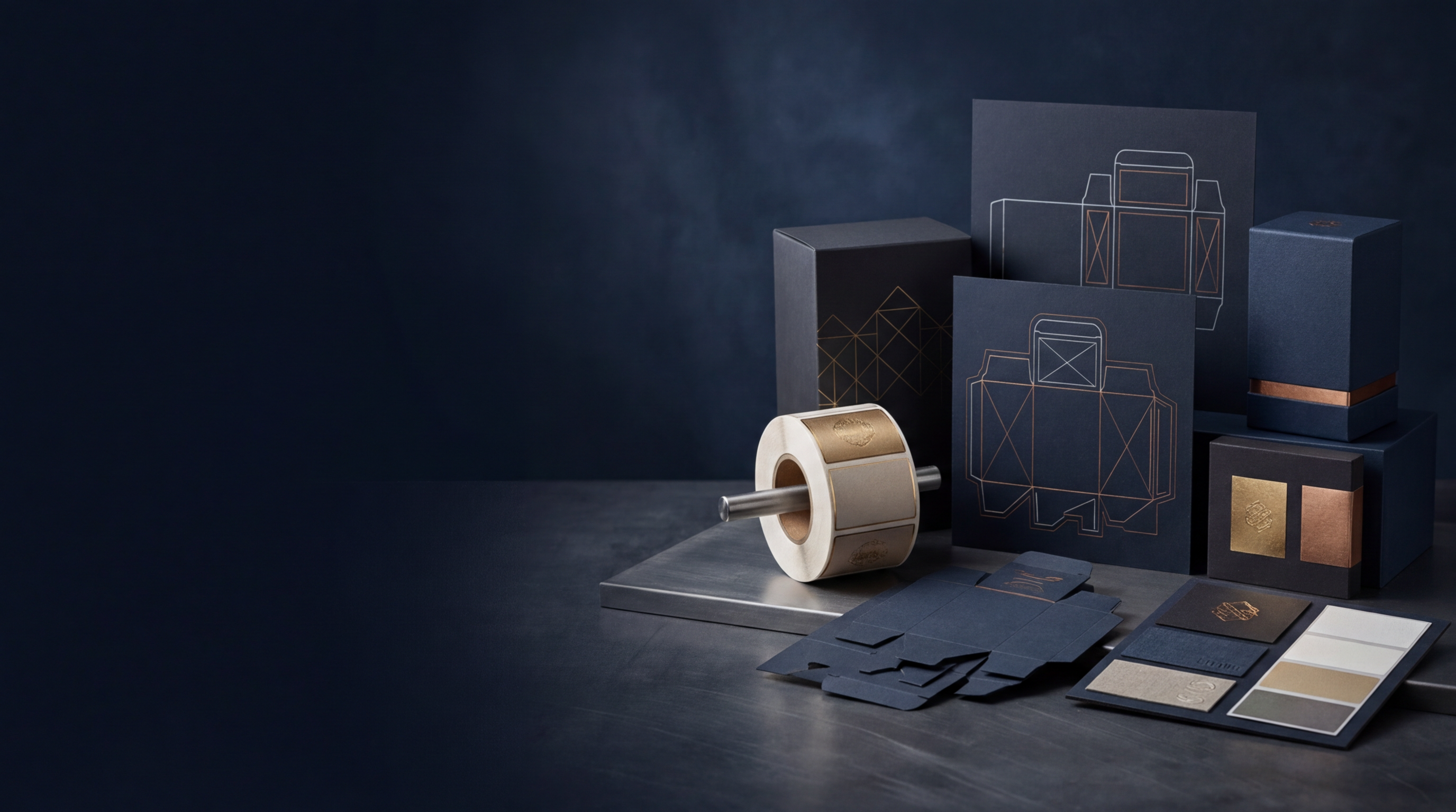 Packaging and label production background